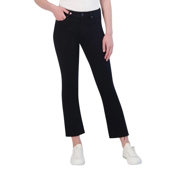 Vigoss Denim - Vigoss Ladies Black Marley Raw Hem Crop Bootcut Jeans Size 29 NEW